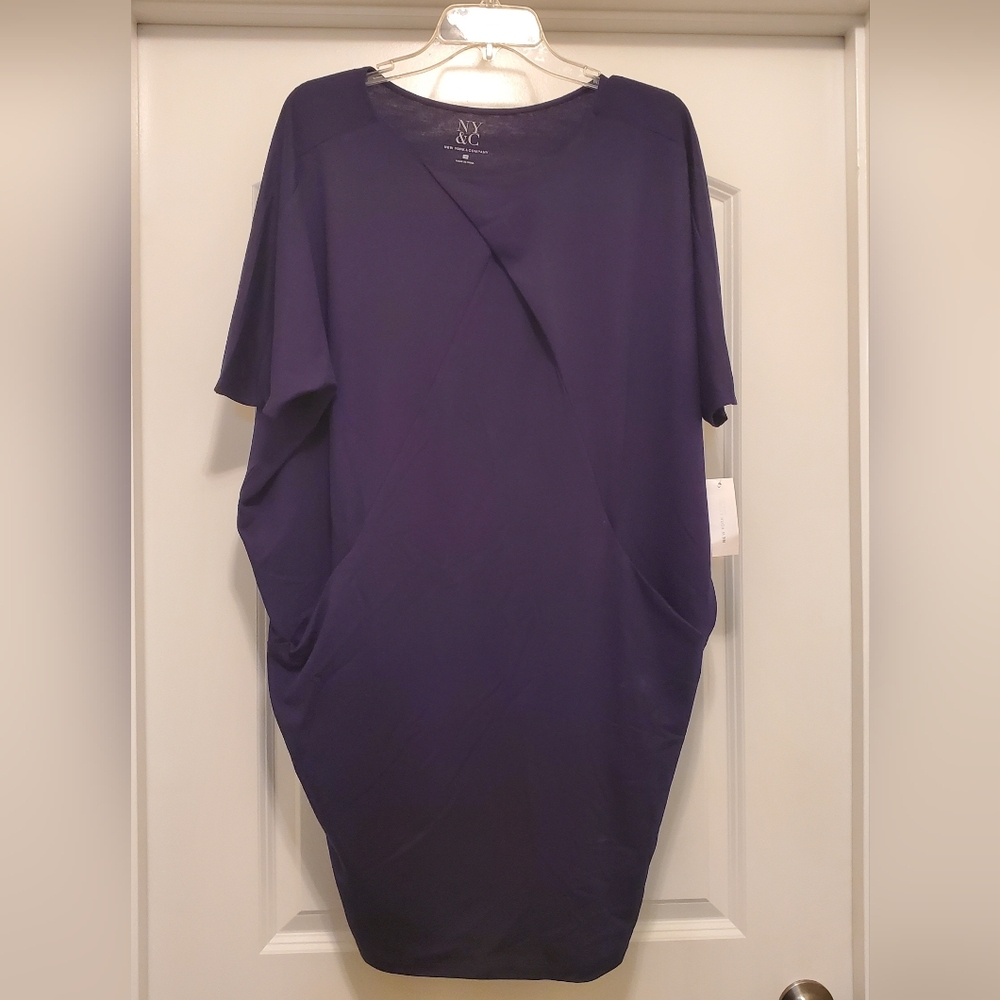 Blue Batwing Dress with Pockets, NEW (Size: Medium)